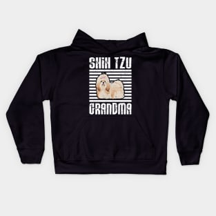 Shih Tzu Grandma Proud Dogs Kids Hoodie
